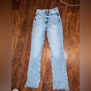 Zara split hem jeans